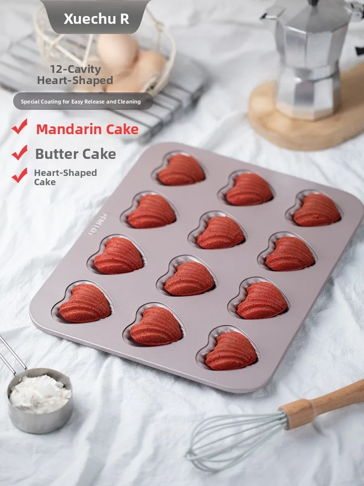 

Форма для выпечки без прилипания, кухонные принадлежности, форма для мадленов в форме сердца, для баттеркейков, рисовых кексов, хлеба, для домашнего использования, специальная для духовки