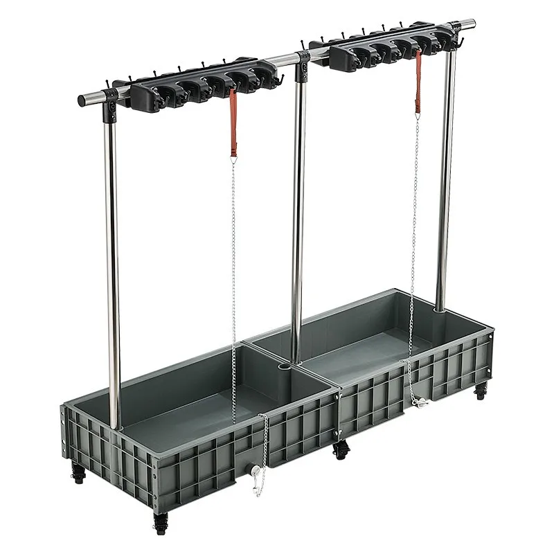 

Stainless steel cleaning tool rack, balcony storage, broom mop