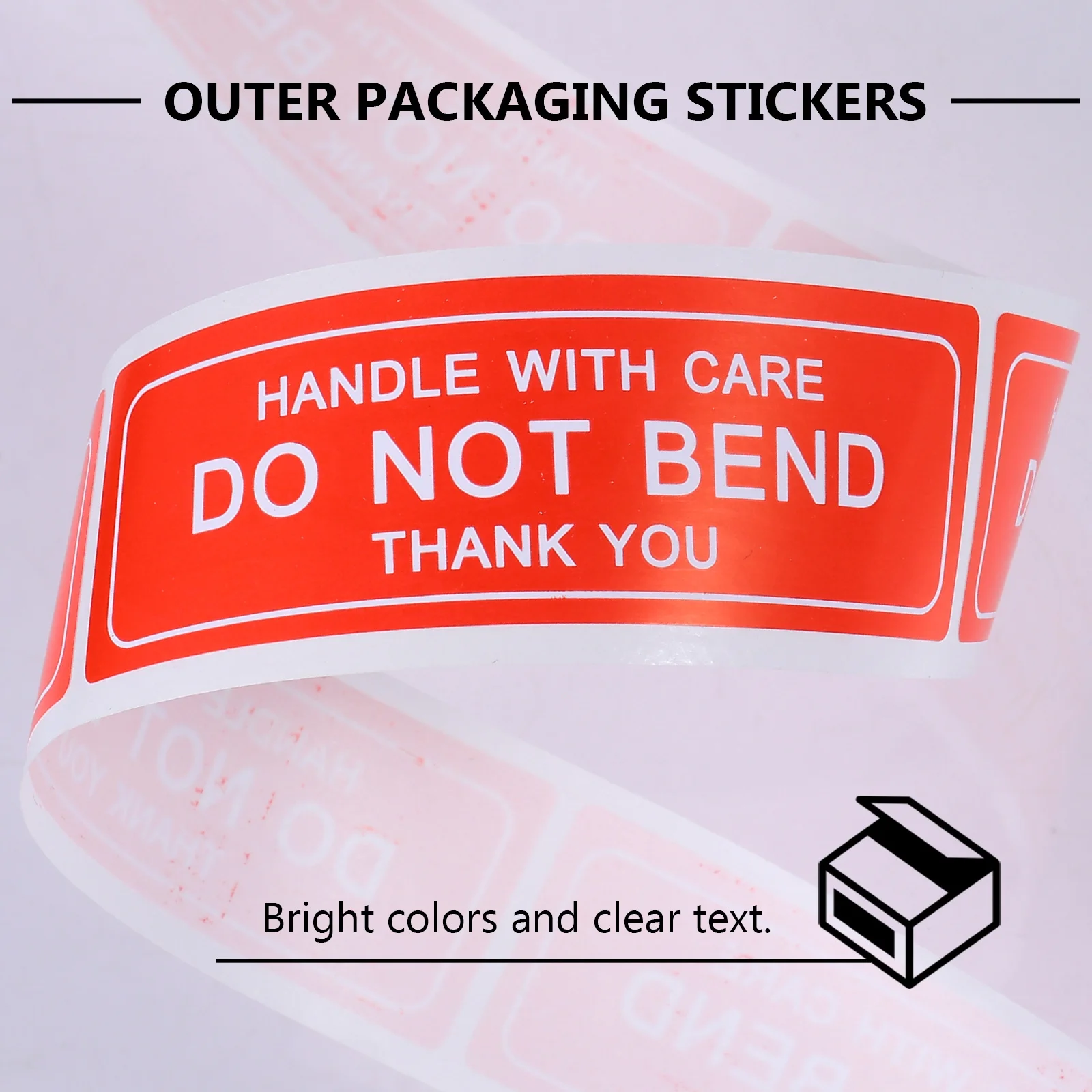 150Pcs Handle with Care Shipping Labels Fragile Warning Stickers Do Not Bend Thank You Adhesive Red Sticker Fragile Sticker