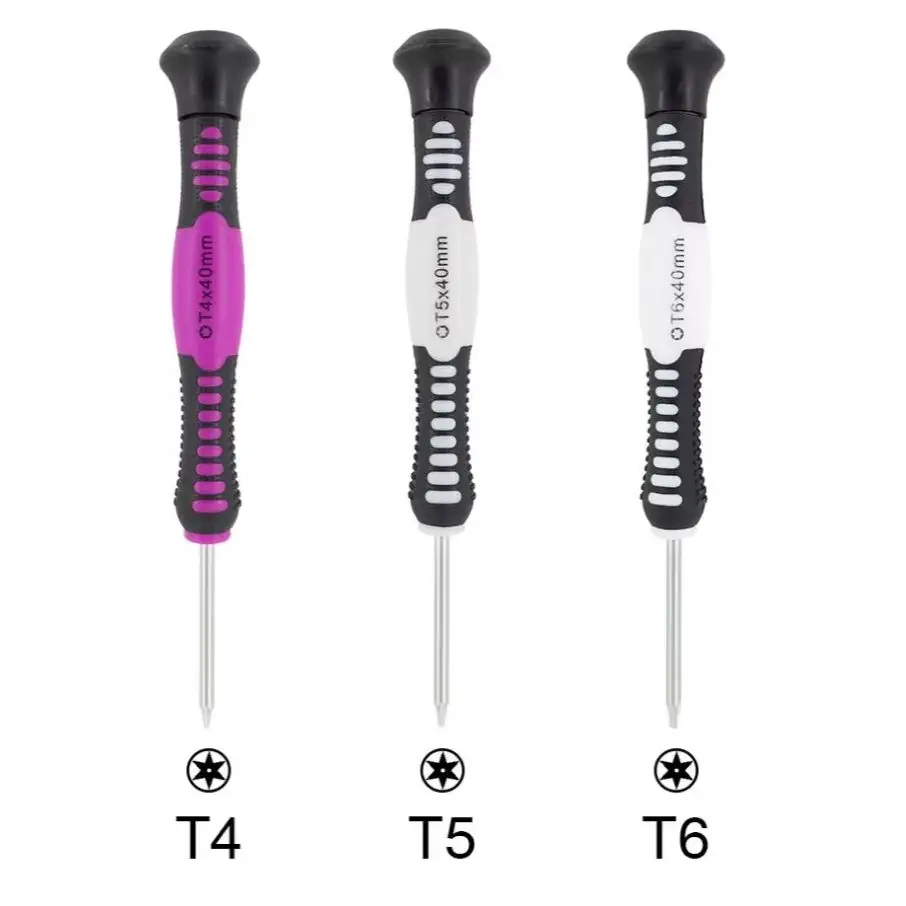 

140mm Colorful Magnetic S2 Screwdriver Good Plating T4 T5 T6 Screwdriver Plastic Handle Key Wholesale Screw Driver 200pcs/lot