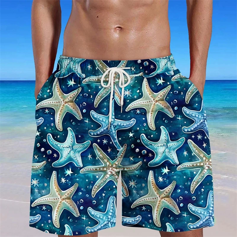 Casual Beach Funny Print Board Short Men Clothing Summer Popular Loose Beach Shorts cucumberFlamingo Graphic Fashion Swim Trunks