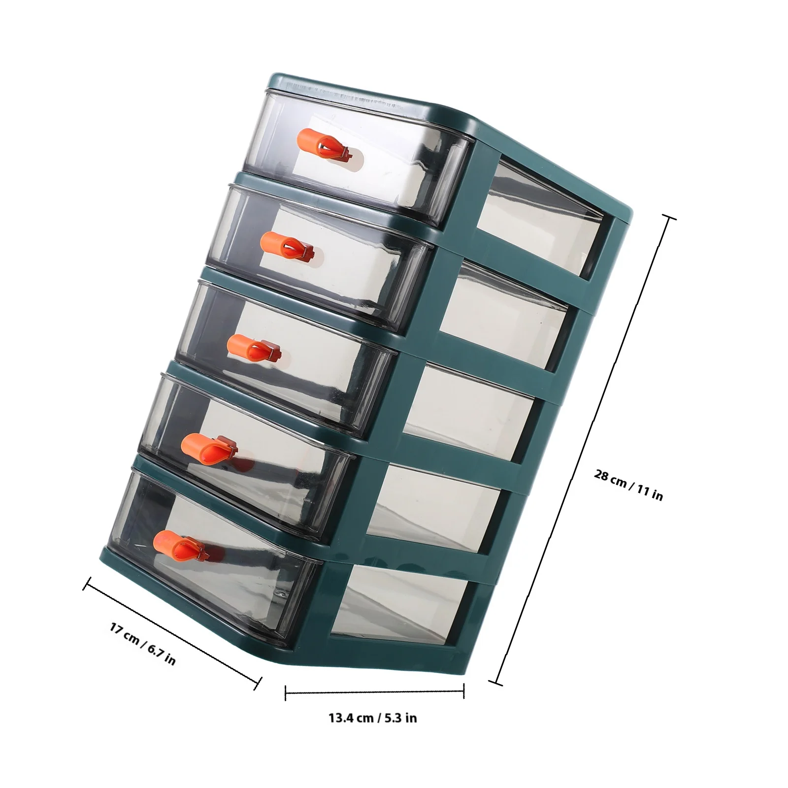 Table Organizer with Drawers Large Plastic Storage Case for Desk Sundries Makeup Organizer Clear Drawer Type Storage Solution