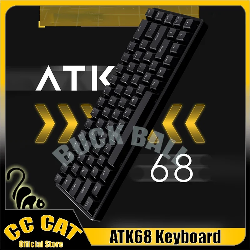 

ATK68 Gamer Mechanical Keyboard 68 Keys Wired Keyboard RGB Esports Magnetic Switch PBT OEM Keycaps Gaming Keyboards For Win/Mac