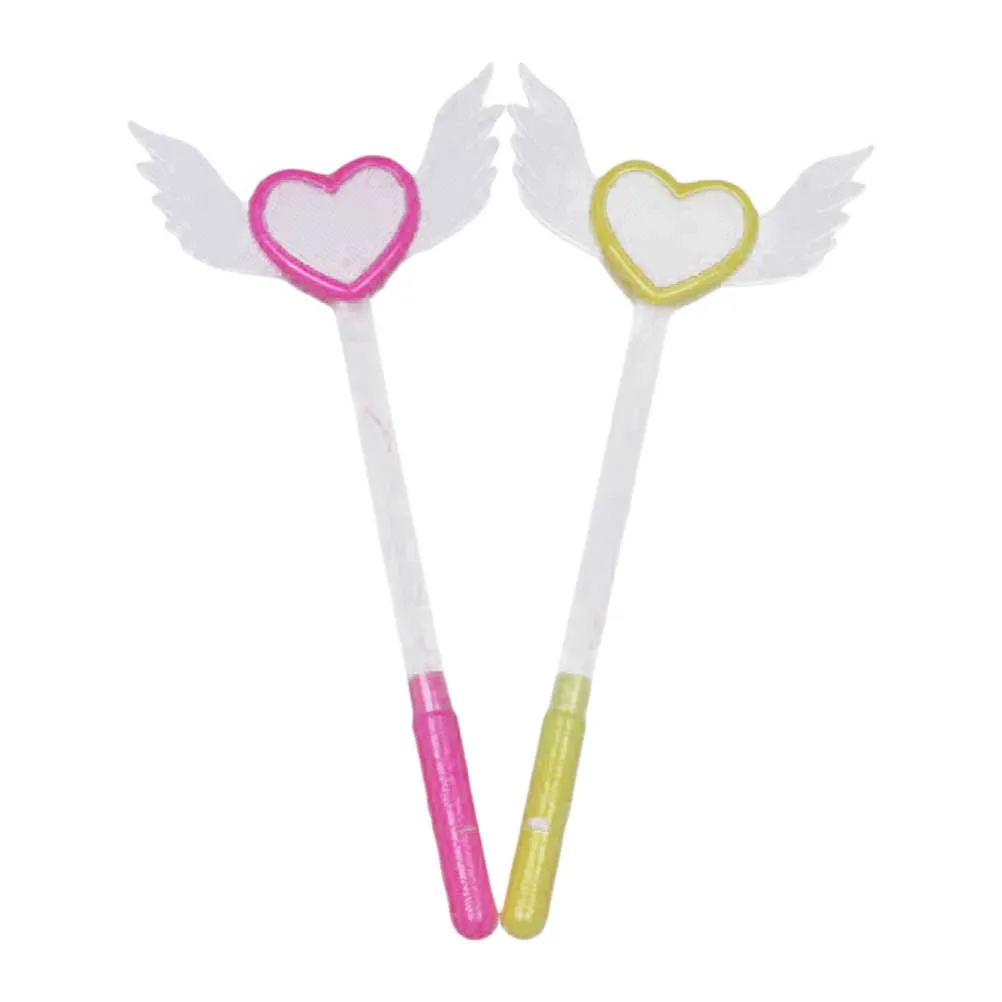 

2pcs Light up Angel Heart Shape Wings PP Material Luminous Glowing Stick Kids Party Gifts Performance Props