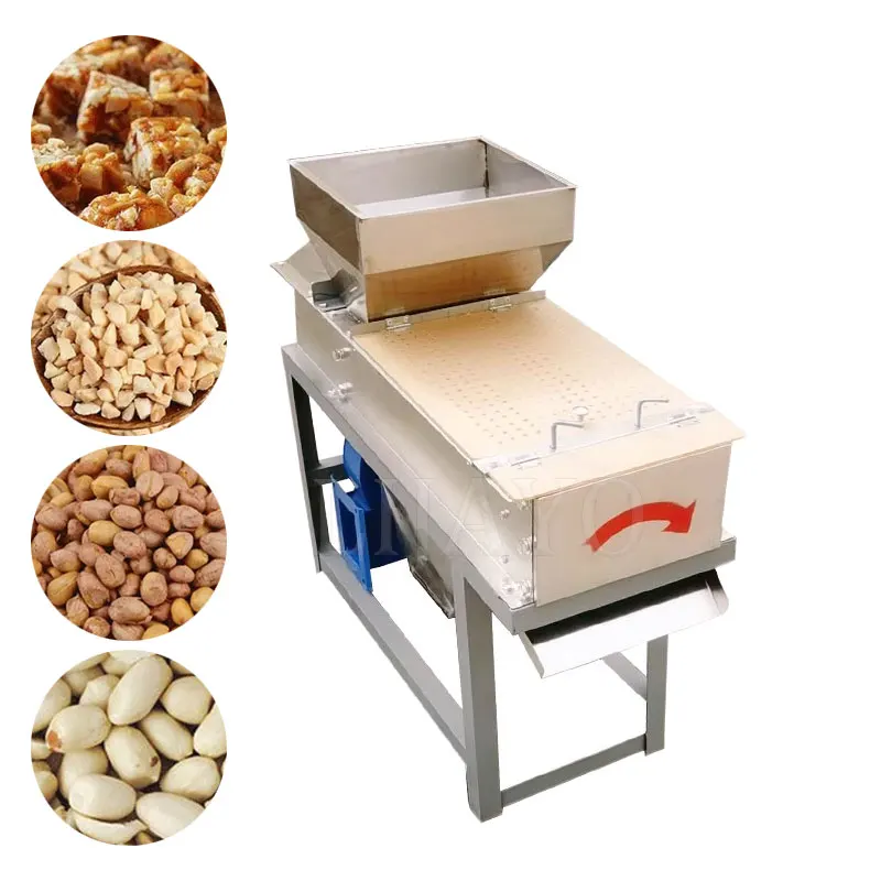 Professional Peanut Peeling 200kgh Dry Groundnut Red Skin Peeling Splitting Machine Peanut Half Cutting Machine