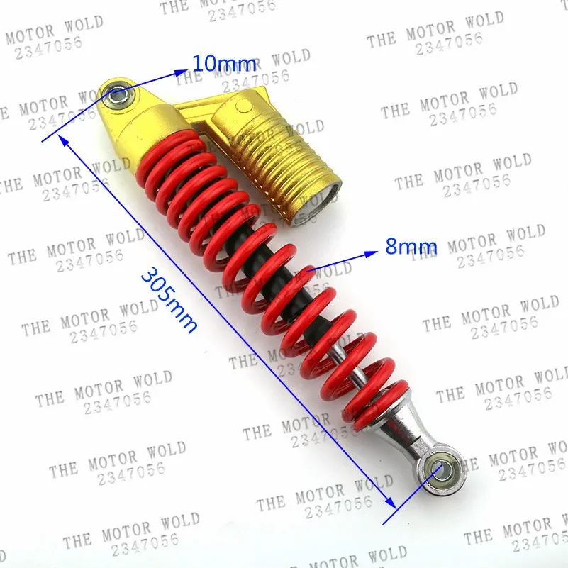 Golden 305mm Nitrogen Shock Absorbers  8mm spring for Dirt bikes/ ATV/Motorcycles