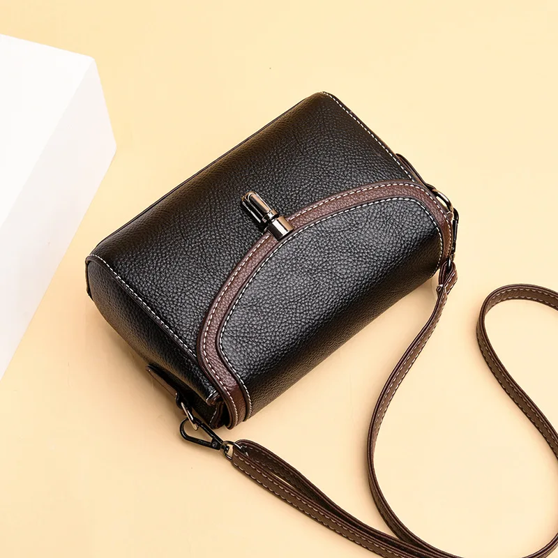 Women Fashion Solid Color Shoulder Handbags Female Simple PU Leather Messenger Bag Large Capacity Purse Flap Crossbody Bags
