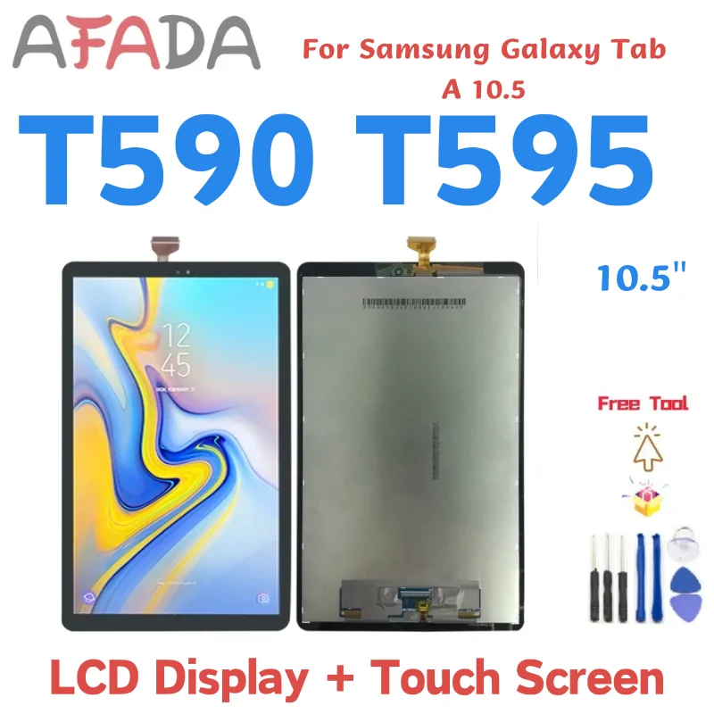 

10,5 "для Samsung Galaxy Tab A 10,5 T590 T595 ЖК-дисплей с цифровым преобразователем сенсорного экрана для Samsung SM-T590 SM-T595 Запасная часть