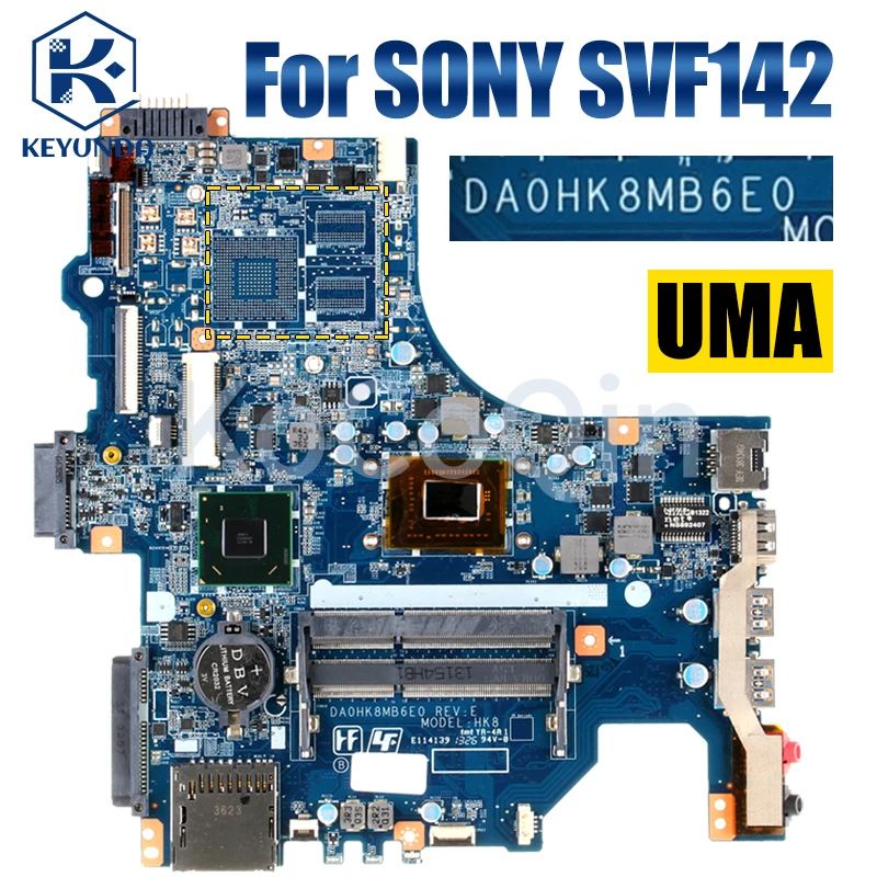 Imagem -03 - Placa-mãe do Portátil para Sony Svf142 Da0hk8mb6e0 Pentium 987 I33227u Gt740m 1g A1944998a A1951366a Mainboard Completo Testado Notebook