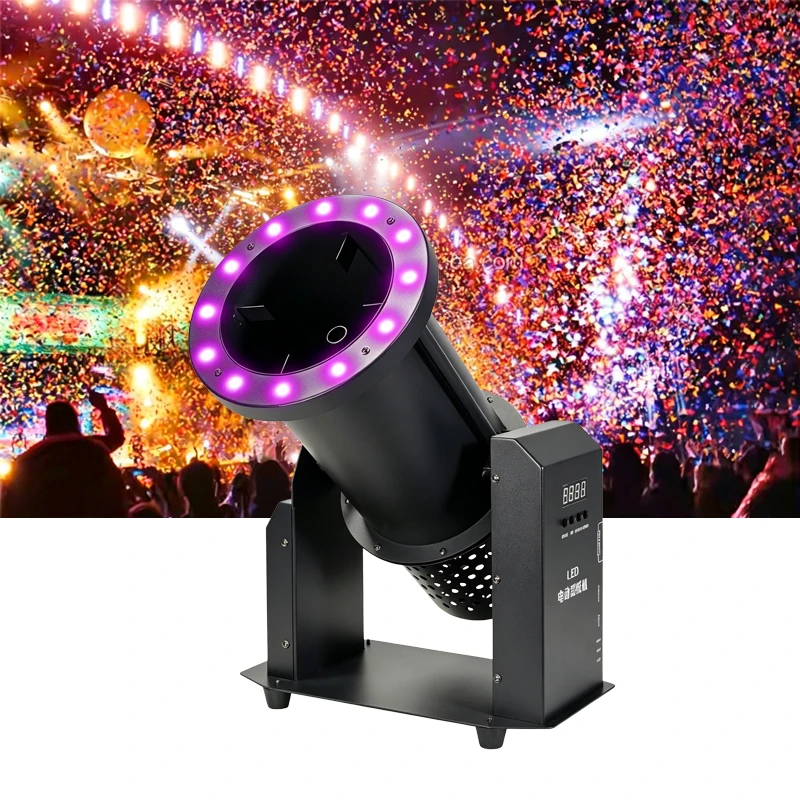 Portable DMX512 Confetti Shooter Stage Effect Machine for Wedding Party DJ Club Event Decor