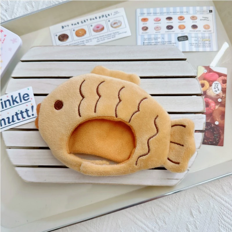 17cm 라부부 모자, 마카롱 파티 의상, 버킷/피셔맨 모자, 귀여운 인형 액세서리, 타이야끼 머리띠, 어린이/여아용 장난감