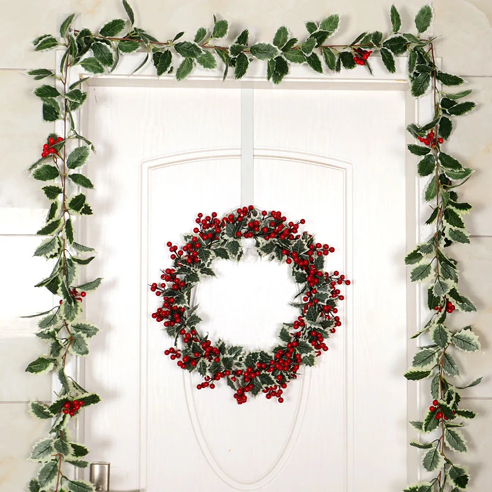 

1Pcs Xmas Rattan Berry Branch 170cm Plastic Simulation Cane for Home Decoration Tree Stair Railing Festival Ornament