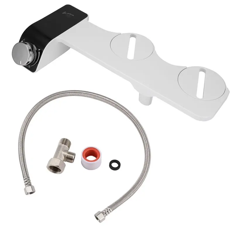 

Насадка-биде LLCS-Bidet для унитаза, ультратонкая, неэлектрическая, самоочищающаяся, с двумя форсунками, подача холодной воды