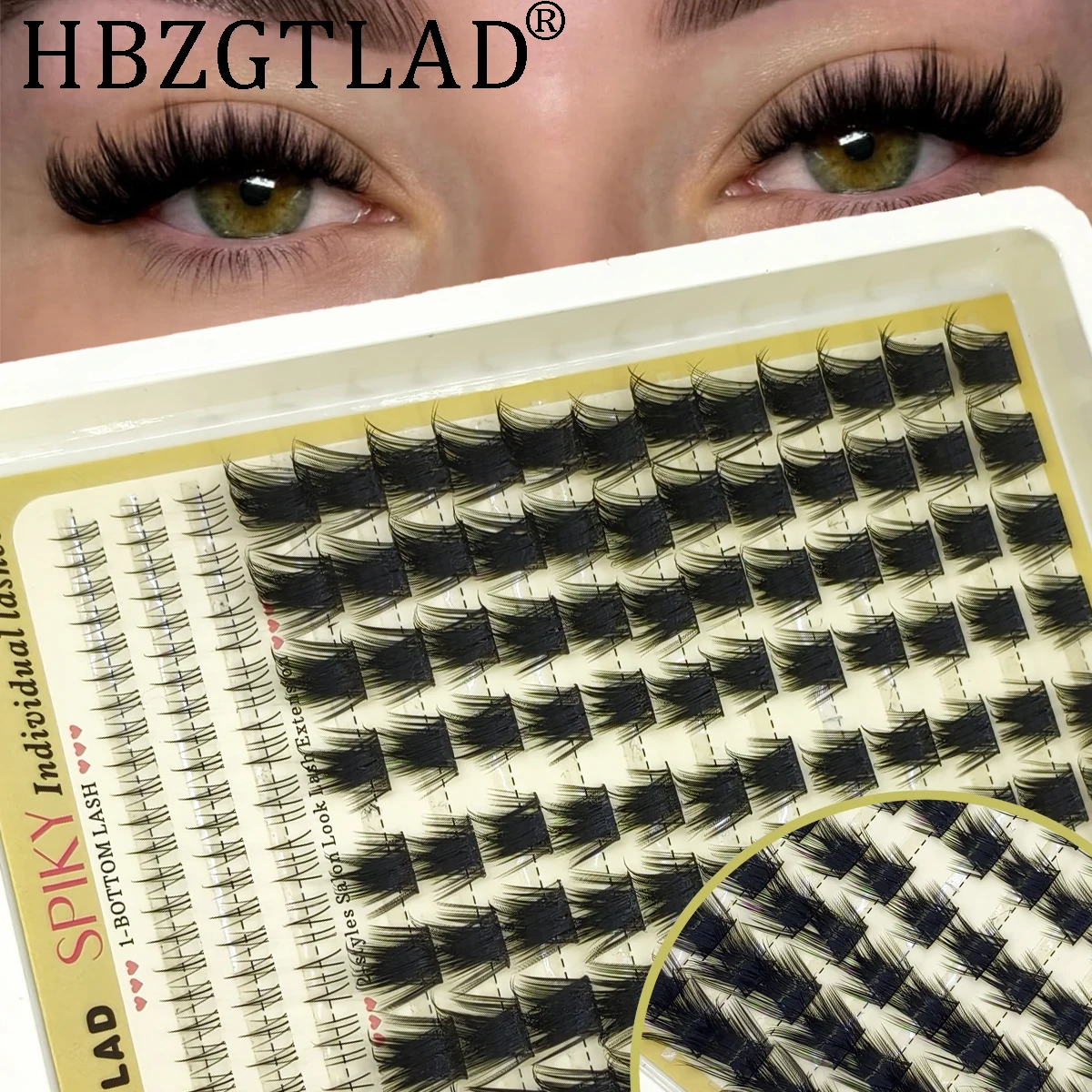 NEW204Clusters 2 BottomC Curl Einzelwimpern Natürlicher Schrägflügel-Fuchs-Stil Falsche Wimpern Manga-Look für Anfänger