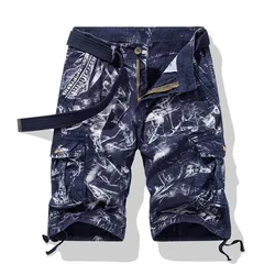 Military Camo Cargo Shorts 2022 Summer Fashion Camouflage Multi-Pocket Homme Army Casual Shorts Bermudas Masculina knee shorts