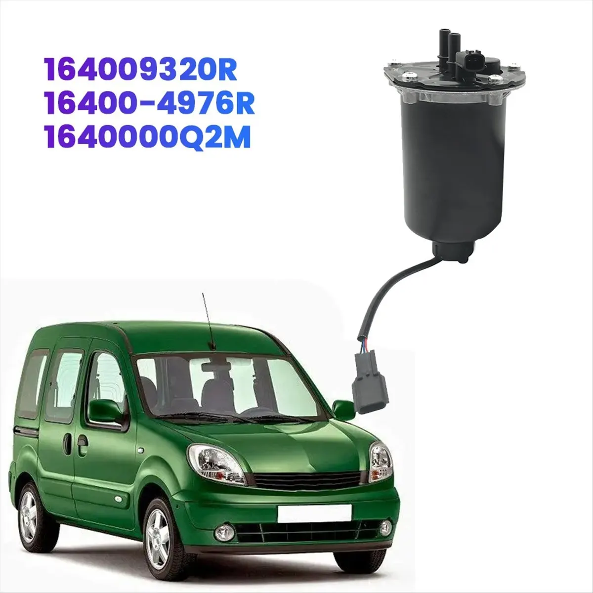 # Piezas y Accesorios Automotrices 84B, Inserto de Filtro de Combustible Diésel 164009320R con Sensor para Renault (Negro)