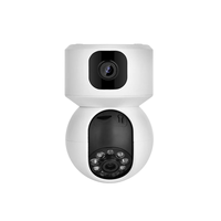 Binocular Linkage Camera Wireless Surveillance Camera 2MP HD WiFi Monitor Security Camera US Plug