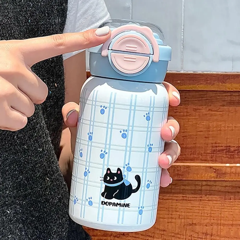 Creative 500ml Vacuum Cup Cartoon Stainless Steel  Double Drinking Large Capacity Tea Cup Birthday Gift image 4