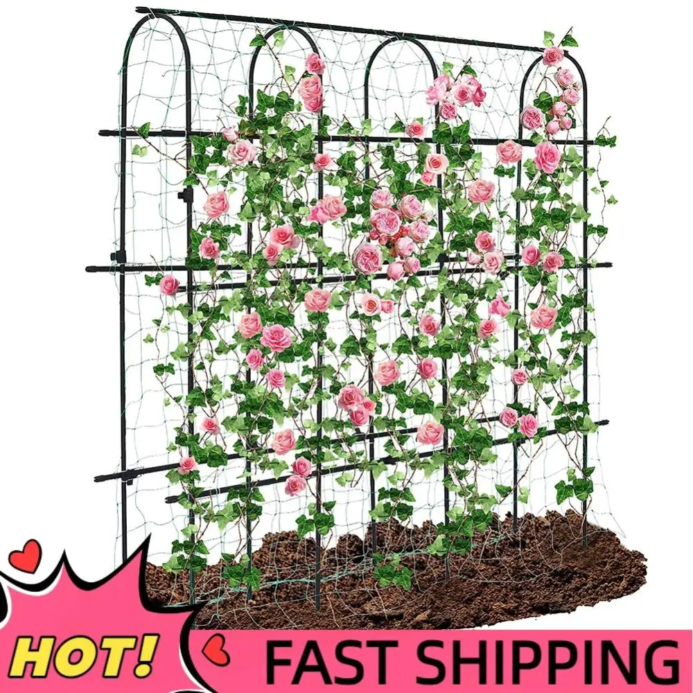 

Garden Cucumber Trellis Large Metal Trellis Detachable Climbing Arch Plants Support Vegetable Trellis for Vegetable Fruit Flower