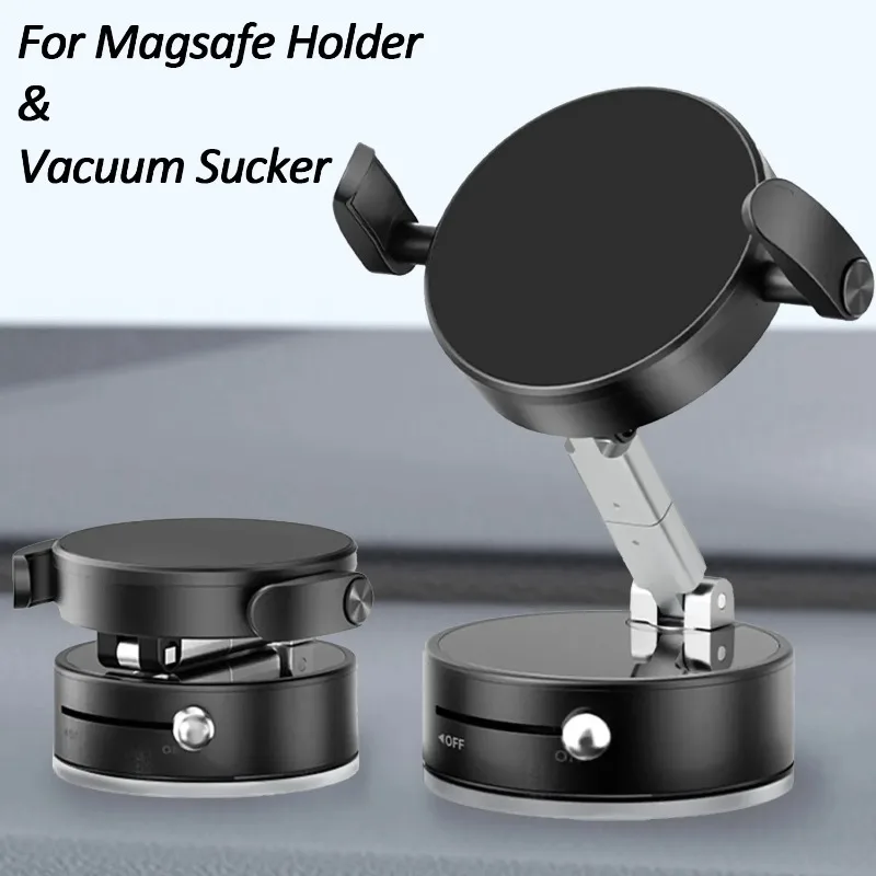 Suporte magnético dobrável para celular, ventosa magnética a vácuo e montagem de fixação para reparo de carro/ginásio/suporte de espelho
