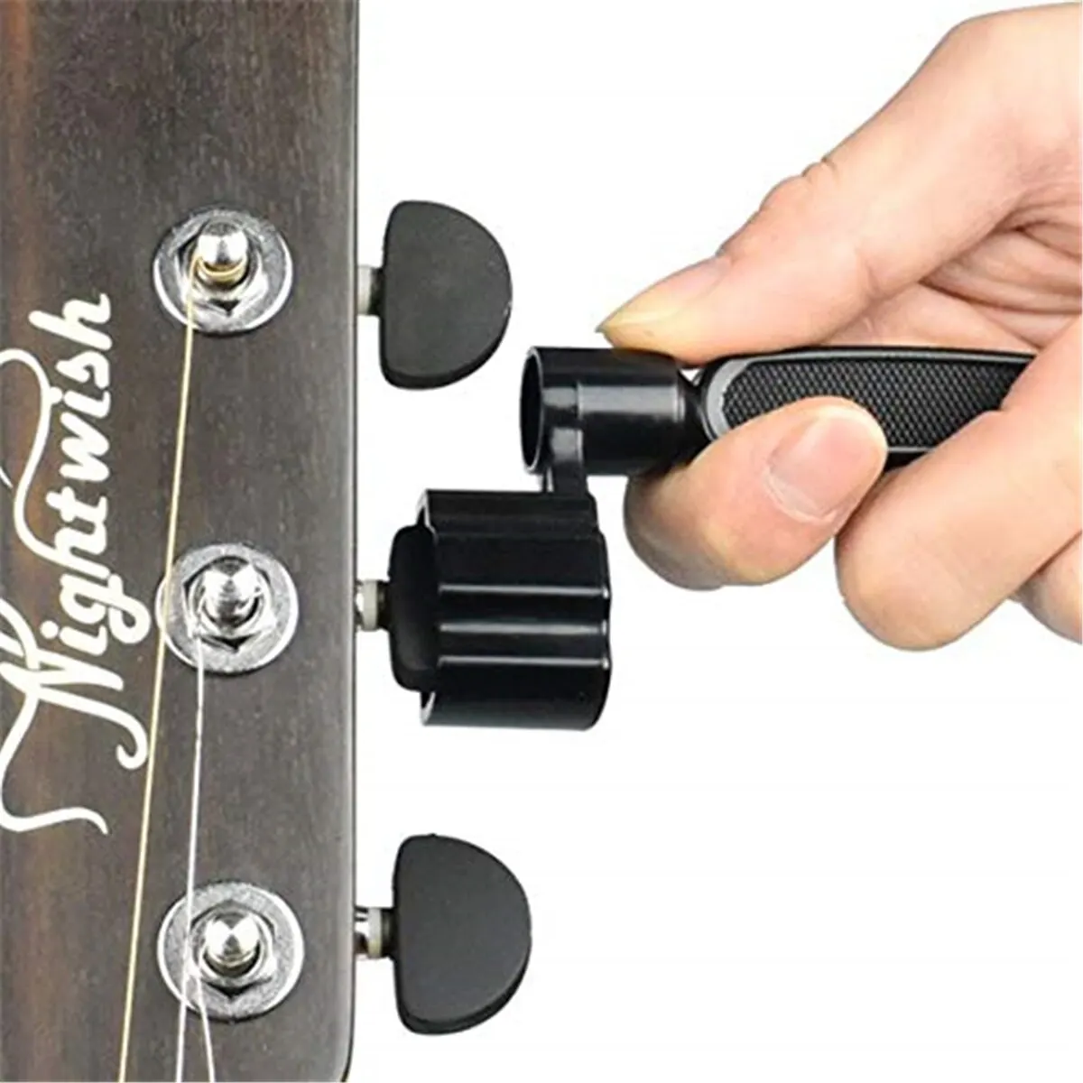 Guitar String Winder String Cutter Bridge Pin Puller 3 IN 1String Peg Winder Guitar Repair Tool Black