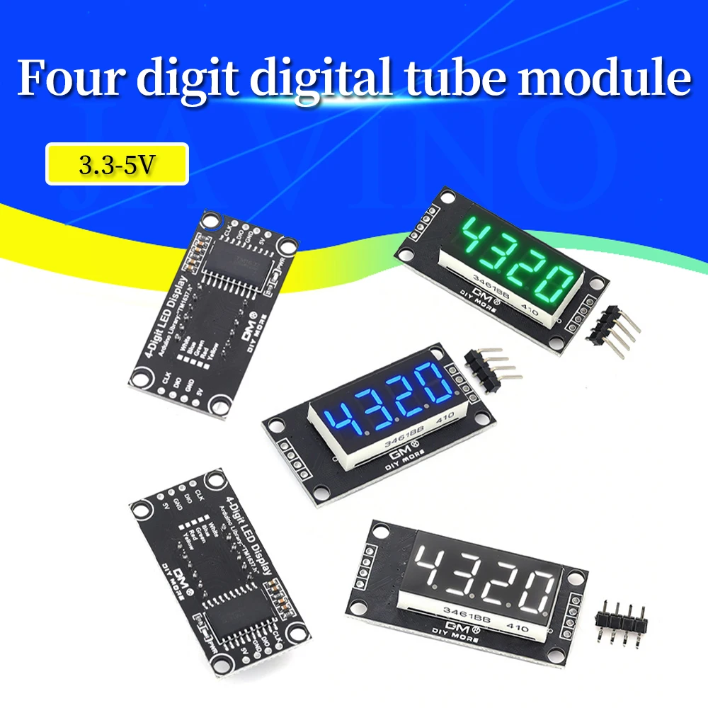 0.36inch 4-Digit TM1637 Module 8-Level Dimmable Multi Color Arduino Digital Display Driver Board
