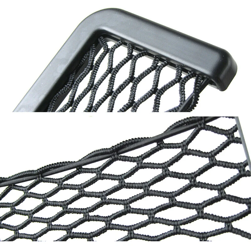 1pc Car Net Bag Holder Interior Mesh Organizer Phone Pocket Side Door Storage 15*8 cm Black Decoration Elastic