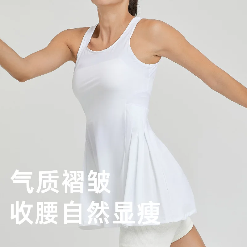 Beach Tennis Outfit Women\'s Dresses Golf Wear Quick Dry Badminton Clothing Sportswear Summer Fitness Slim Training Suit 2024