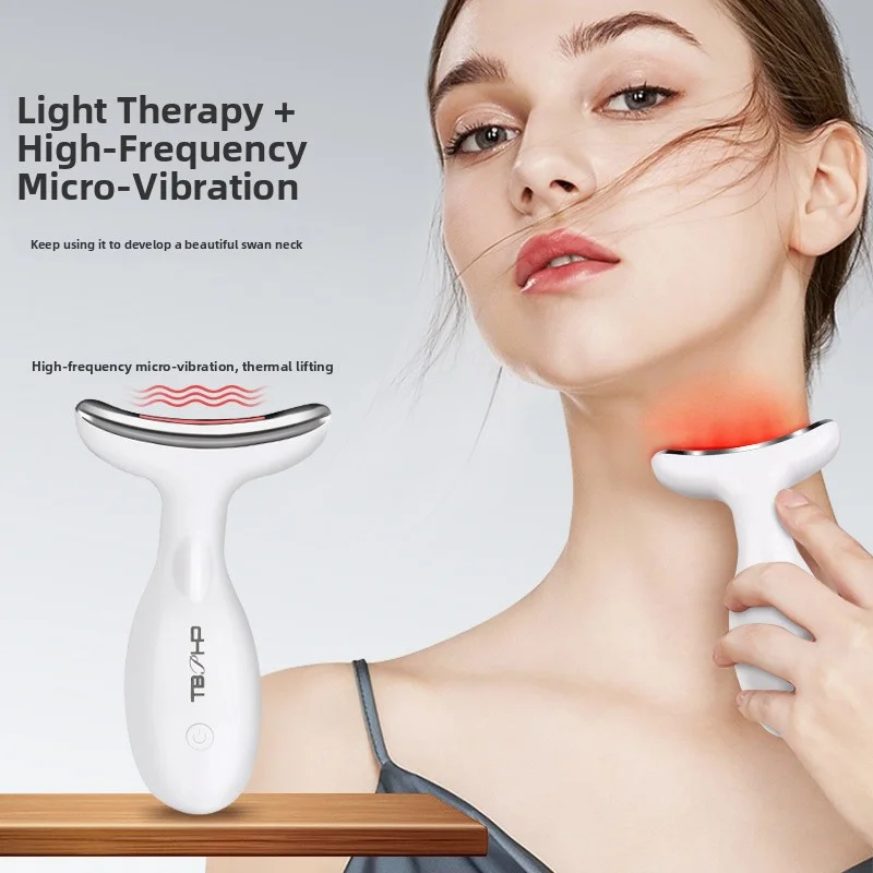 Neck wrinkle analyzer, pale neck wrinkles, nasolabial contouring device, handheld neck and facial massager, neck beauty device