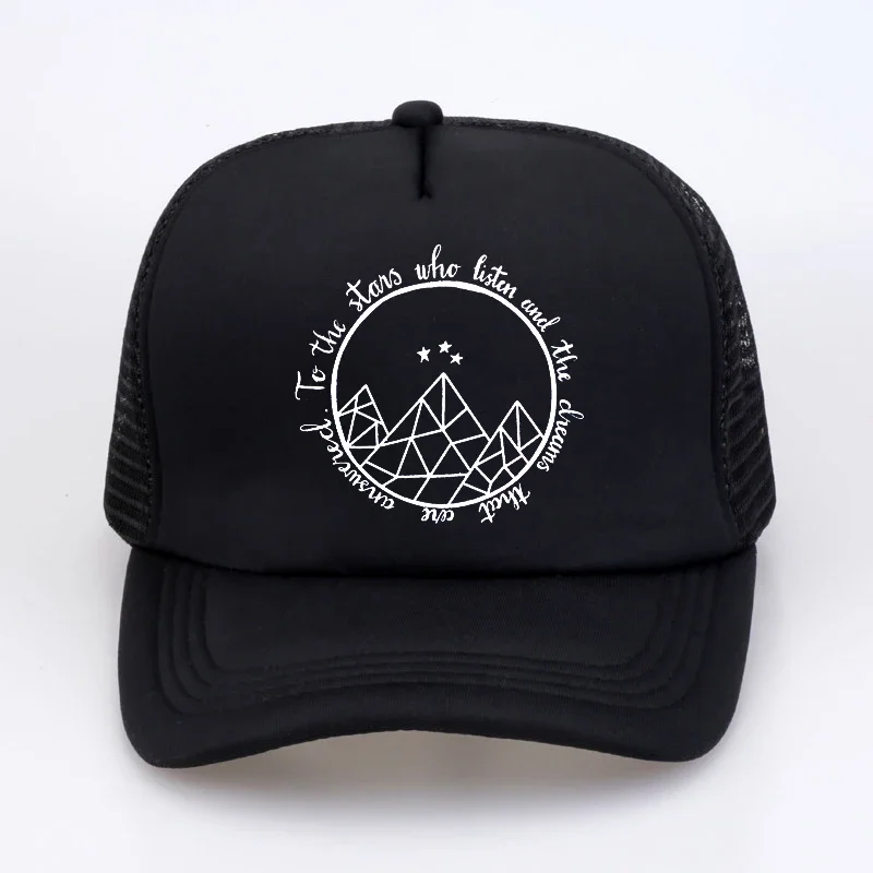 ACOTAR To The Stars Who Listen caps for men Sarah J.Maas ACOMAF baseball cap summer Breathable Mesh trucker caps gorras