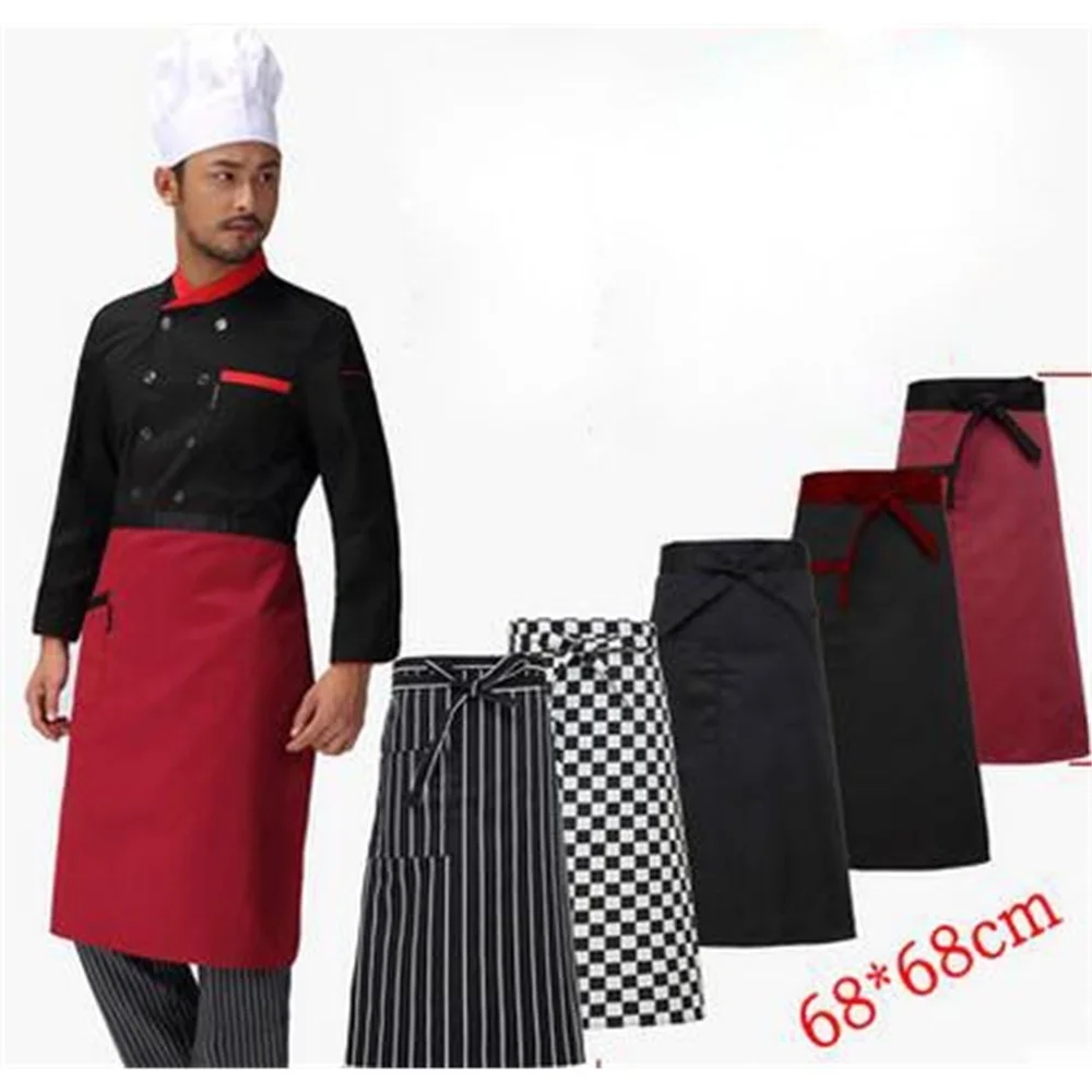 68*68cm Chef Half Body Pinafore Hotel Restaurant Kitchen Chef Apron Clothing Costom Logo Worker Waiter Dress