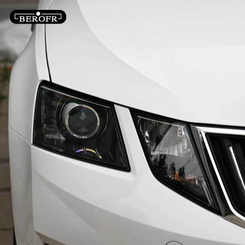 

2 шт. для Skoda Octavia 2017 2018 2019, оттенок автомобильных фар, черная защитная пленка, защитные прозрачные наклейки из ТПУ, аксессуары