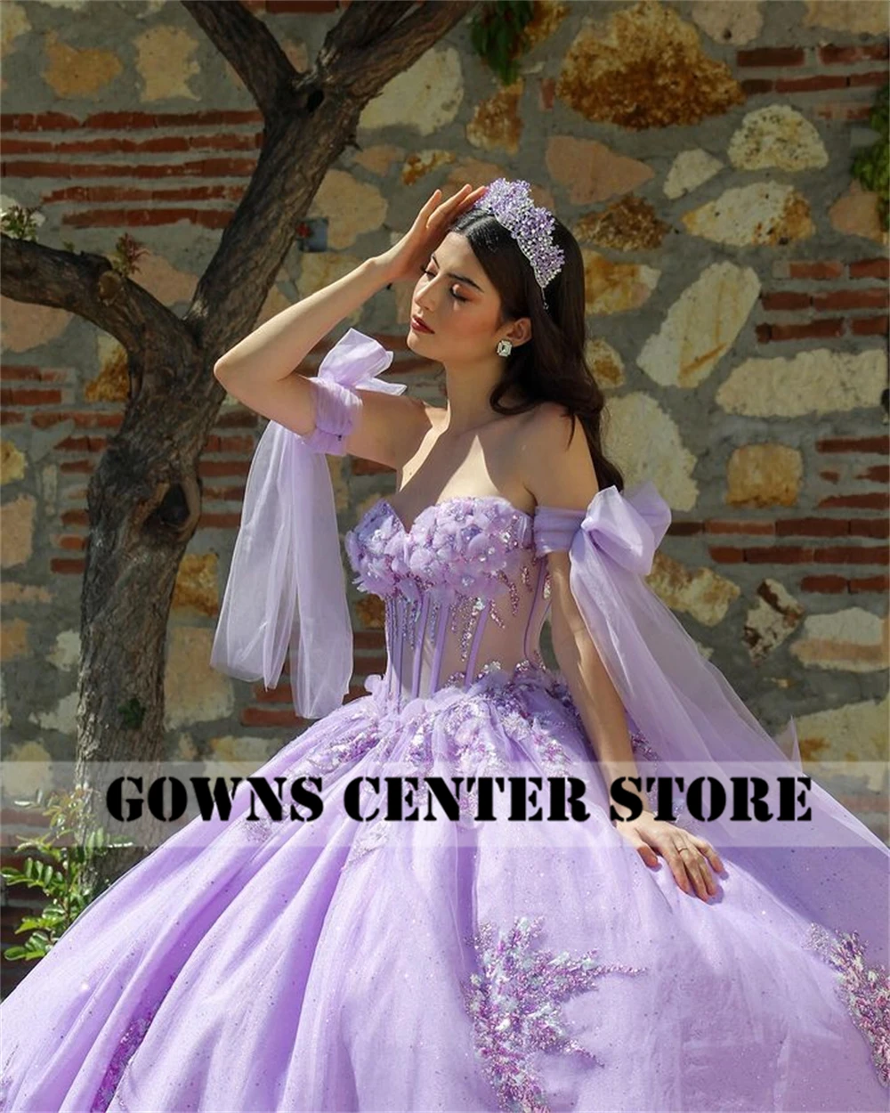 Terrific CAN ac-Robe de RhQuinceanera, appliques en dentelle, hors de l'arc initié, robe de princesse Sweet 15, corset, robe éducative