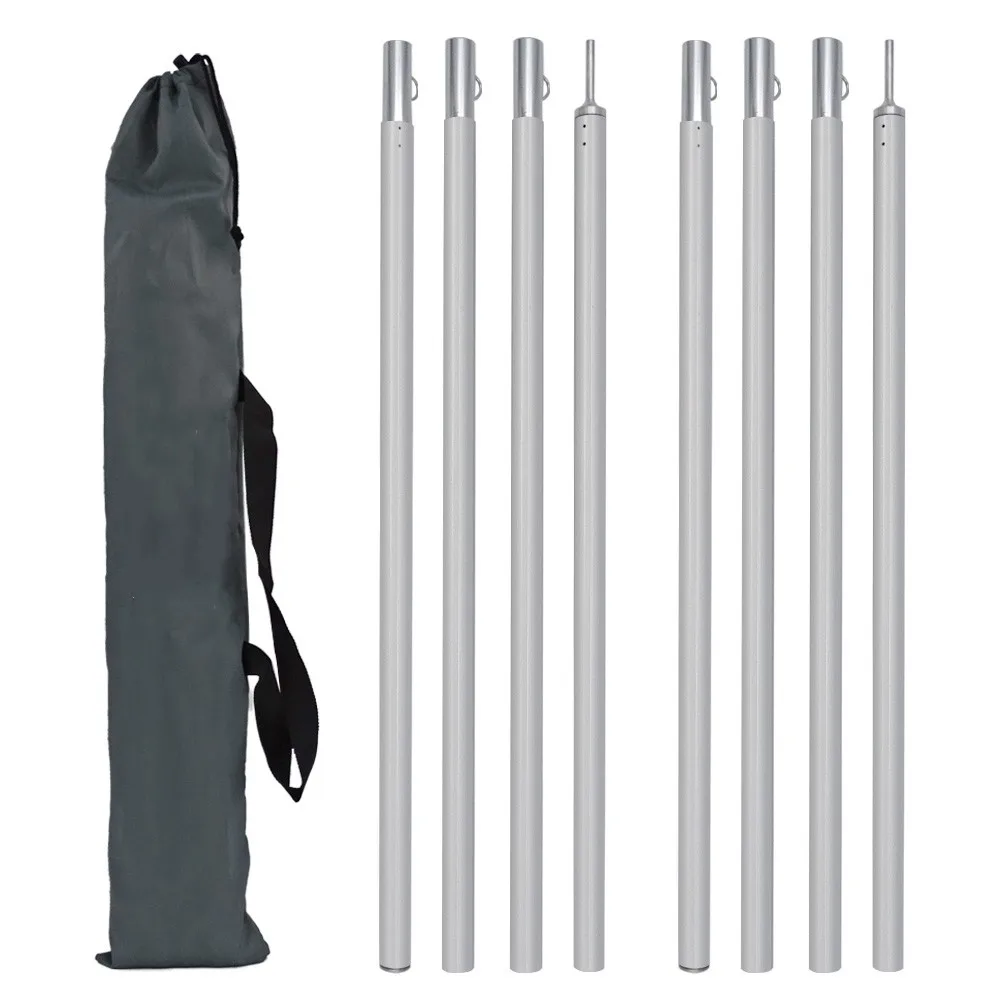 

2M Tent Rods Outdoor Camping Tent Equipment Canopy Tarp Poles Canopy Support Rod Adjustable Canopy Awning Frame Tent Accessories