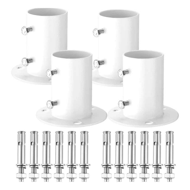 

A21I-4 шт., фланец для палубы из нержавеющей стали, белый фланец, держатель для стержня, анкеры для палубы бассейна, фланец для перила бассейна