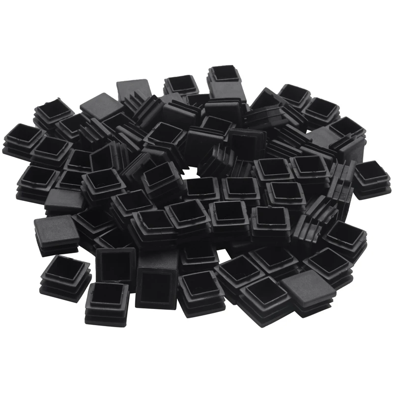 

2000Pcs Plastic Square Tube Inserts End Blanking Caps 20Mm X 20Mm Black