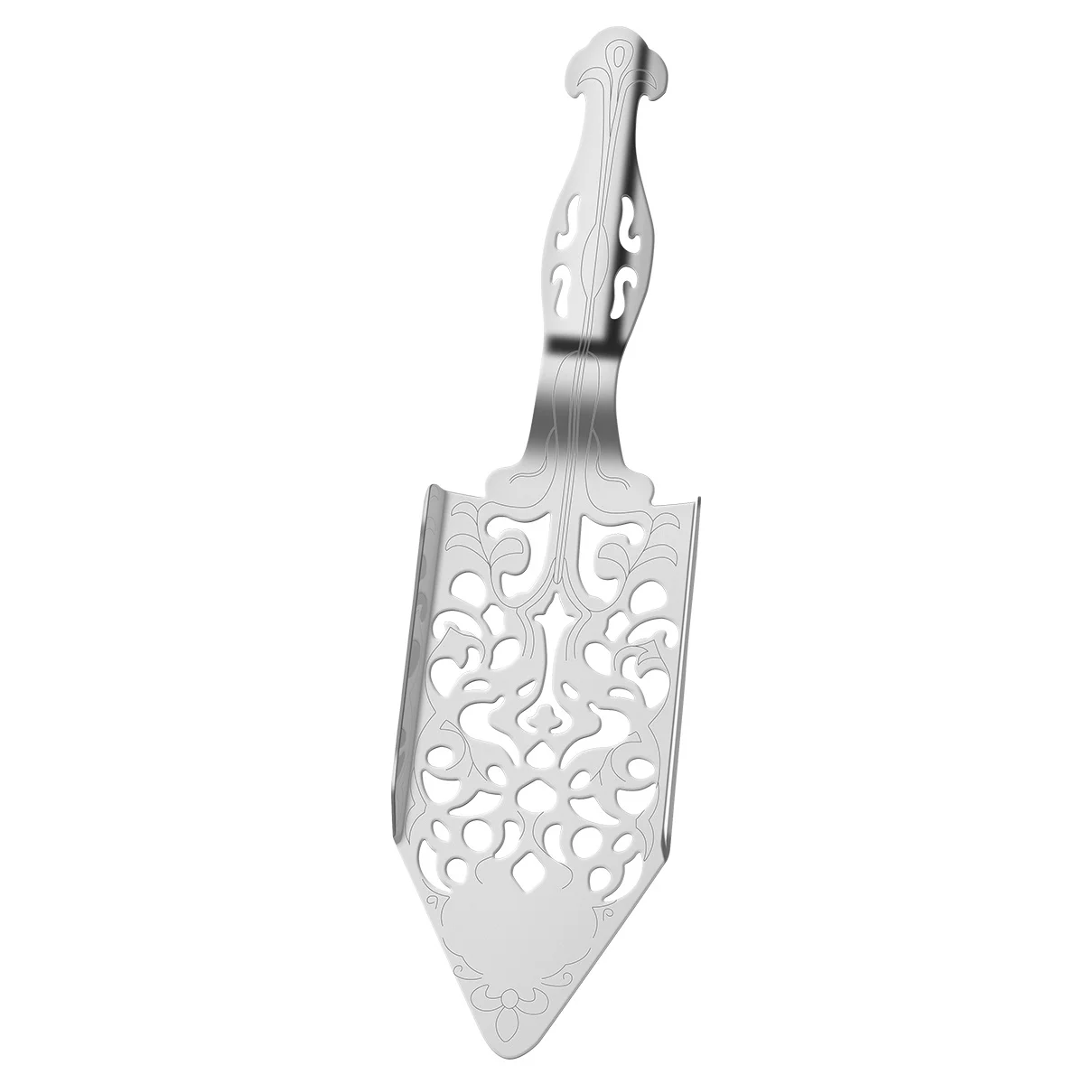 

Rustproof Stainless Steel Absinthe Filter Spoon Vintage Silver Fine Workmanship Long Handle Colander Slotted Spoon Bar Strainer