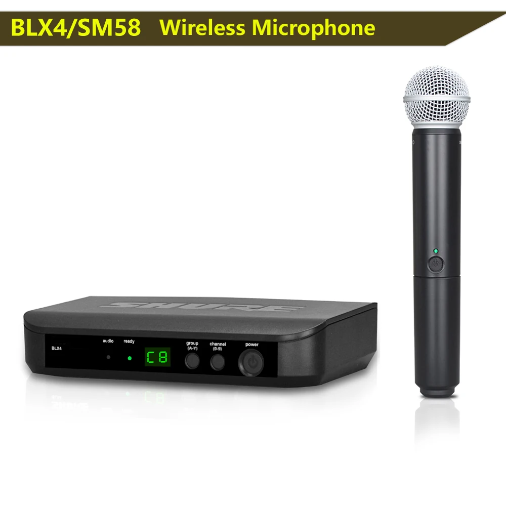 BLX4 BLX24 System PG58 Sm 58 BETA58 Wireless Microphone 2 Channel UHF BLX wireless combo system Karaoke Stage Performance