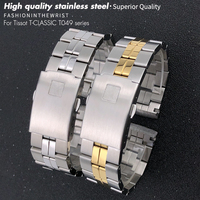 316L Solid Stainless Steel Watchband 12 14 19mm for Tissot T049 1853 T049407 T049410A Tissot PR100 Waterproof Metal Watch Strap