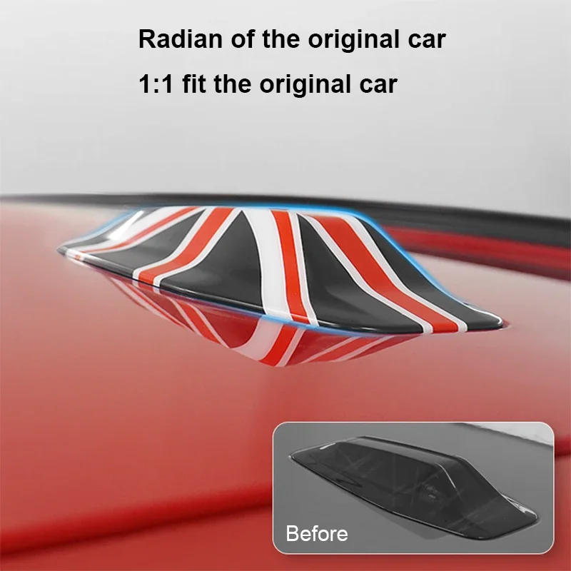 ABS Car Exterior Trim Antenna Decoration Cover Sticker for Mini Cooper Countryman U25 2024 2025 Car Styling Accessories