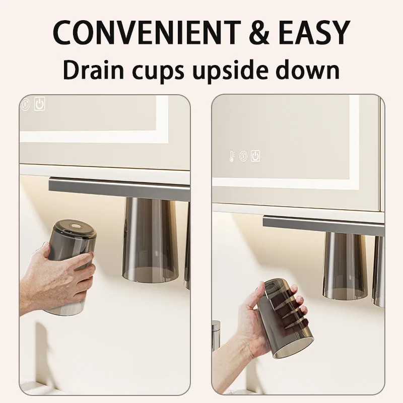 New Wall Mounted Magnetic Suction Toothbrush Holder With Cup Without Drilling Space Saving Storage Hook Bathroom Accessories