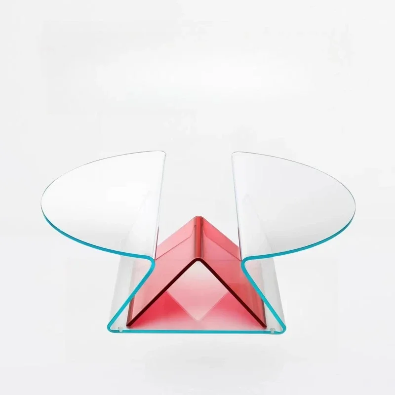 

Italian minimalist living room glass coffee table, coffee table