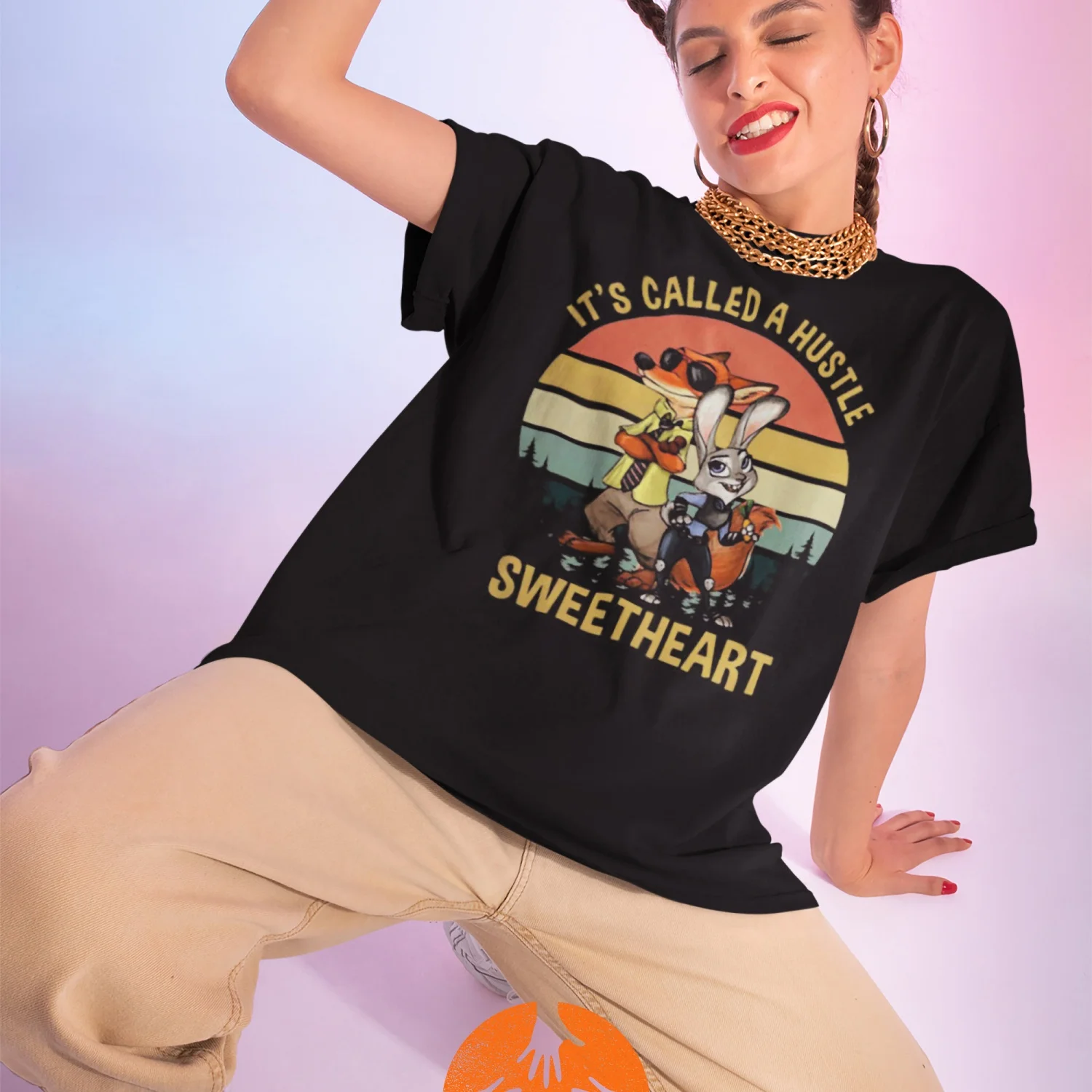 تي شيرت كلاسيكي من It's Called A Hustle Sweetheart، قميص Zootopia، قميص Judy Hopps، قميص Nick Wilde، تي شيرت هدية
