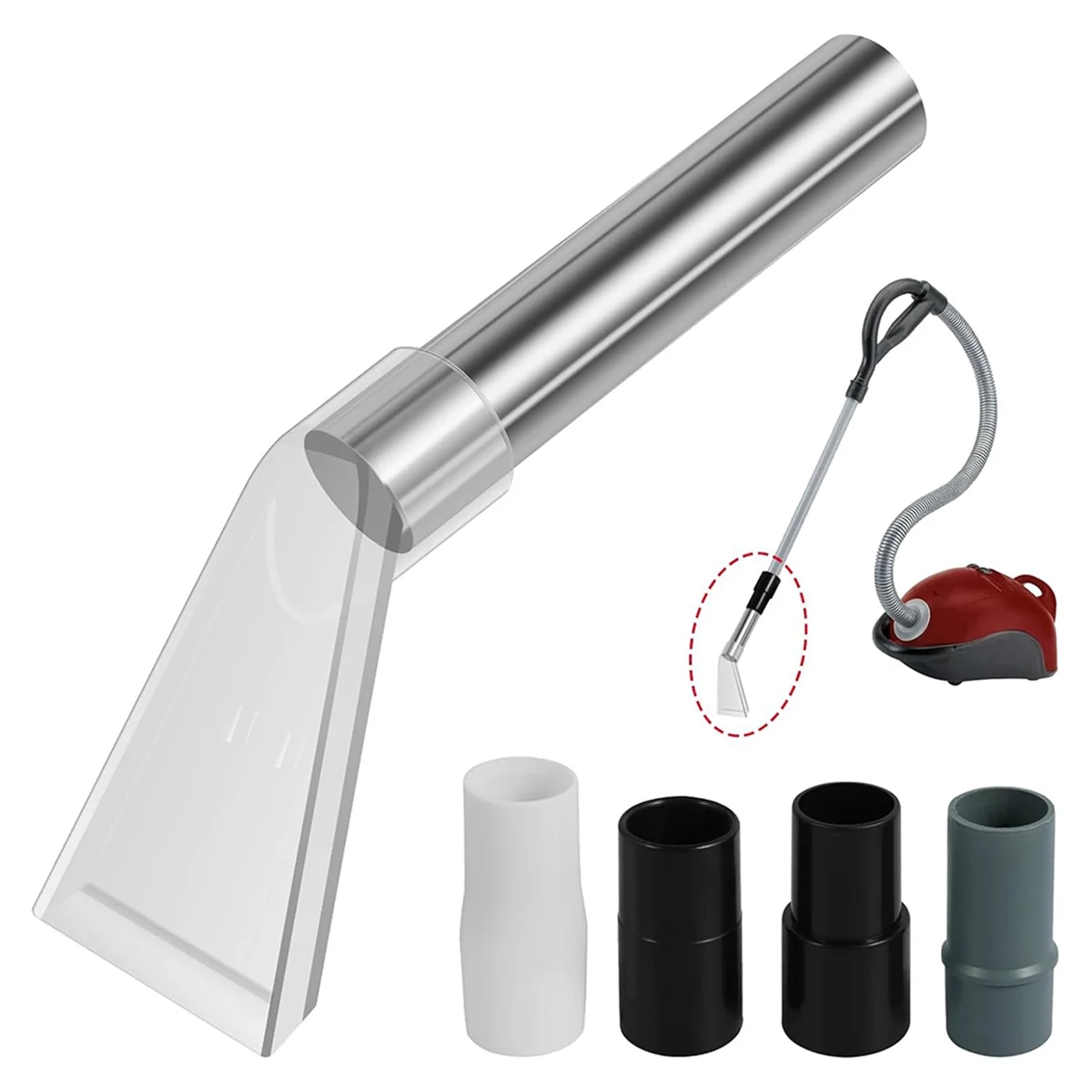 

Насадка для пылесоса, насадка с щеткой для пылесоса с 4 разъемами, ударопрочная щетка для очистки ковров