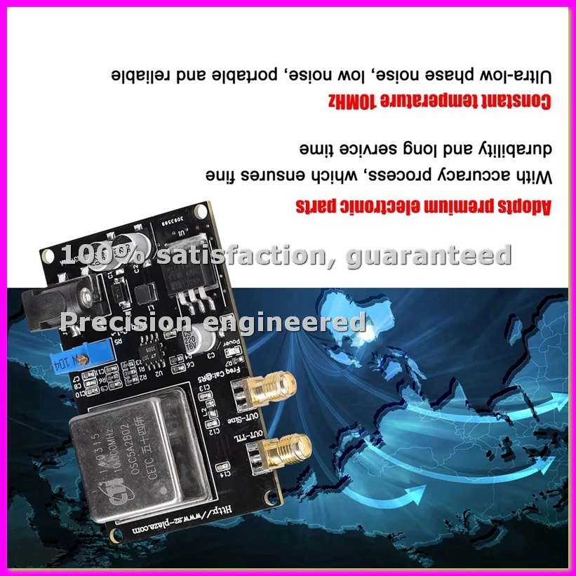 10MHz OCXO Frequency Reference Module Frequency Reference Source Low Phase Noise for Sound System Decoder Frequenc Meter-ABVP