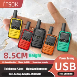 2pcs UHF Gifts Wireless Tour Guide System Colorful Fuselage Transceiver Two Way Radio Table Mini Toys Talki Walki Walkie Talkie