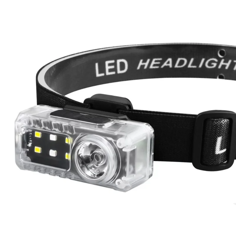 

ABHB-Led Headlamp Motion Sensor Camping Fishing Lantern Usb Rechargeable Light With Magnet Warning Lamp