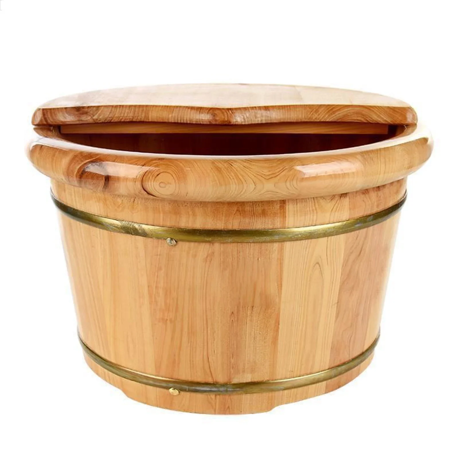 Foot Bathtub Wooden Bucket Foot Bath Barrel Foot Soaking Basin Spa Tub Solid Wood Basin Wash Basin For Household 5KG