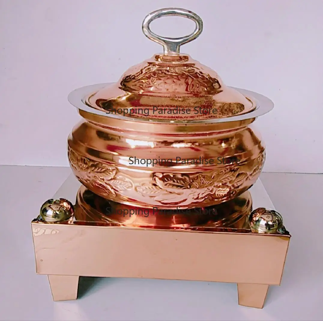 

Stainless Steel Classic Hot Pots with Lid Copper Bottom Eco-Friendly Multicolour Various Sizes for Home & Hotel Use