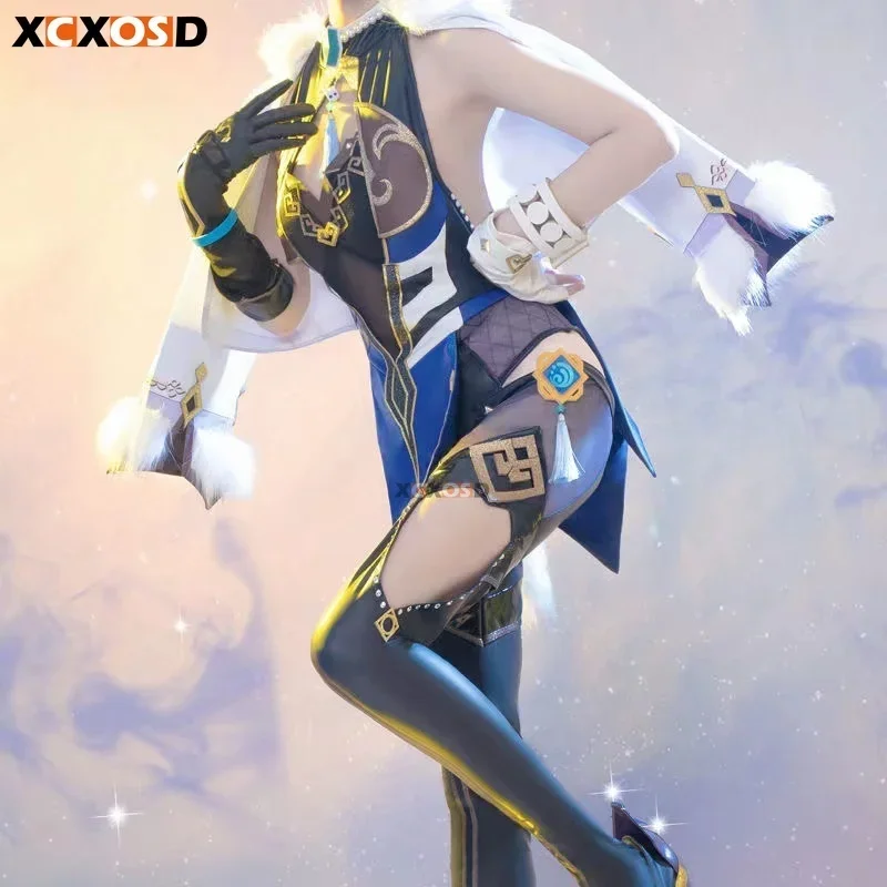 XCXOSD Genshin Impact Yelan Cosplay Costumes Valley Orchid New Character Outfit Anime Game Roleplaying Clothing UY3890